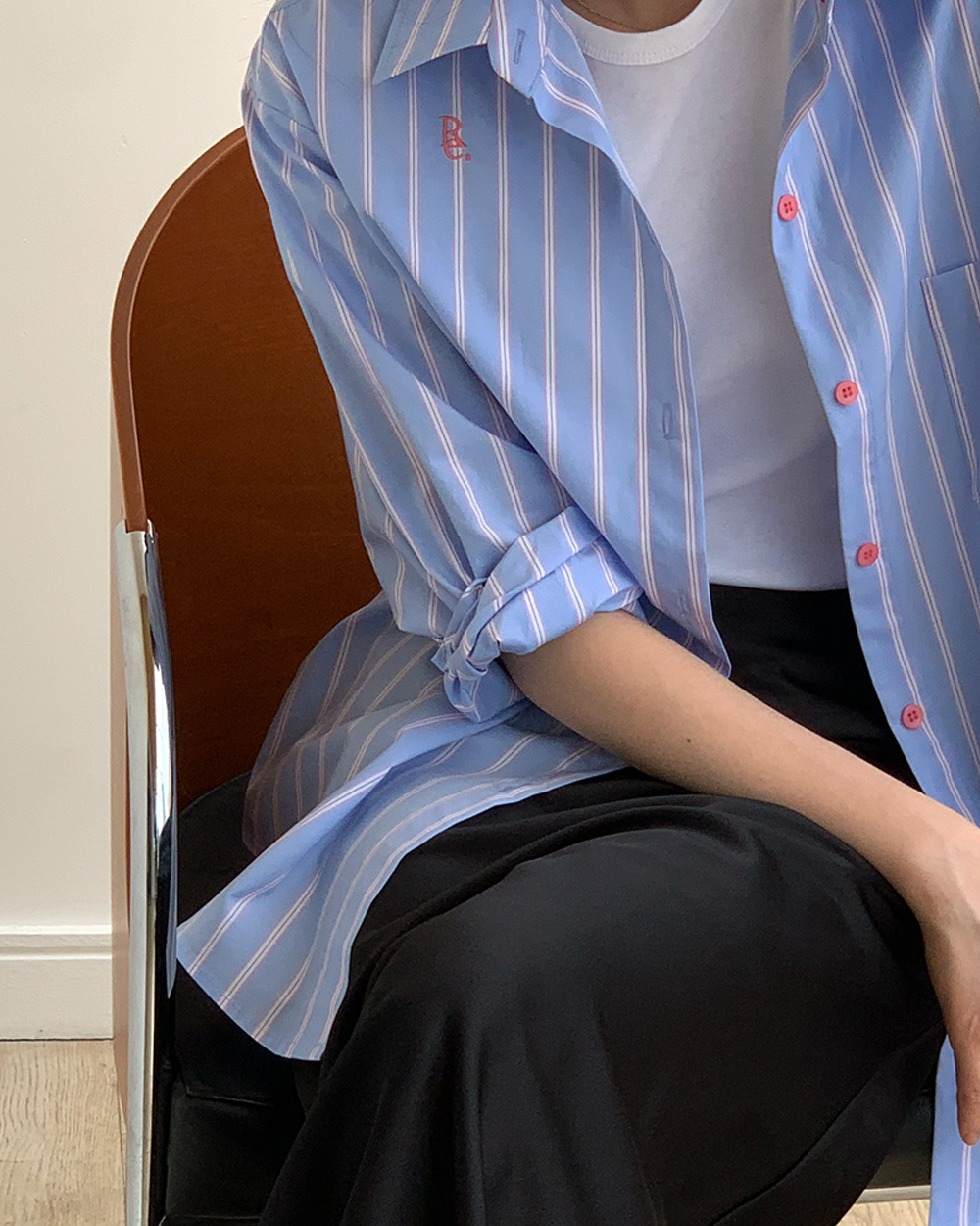 [made by rewell] dear stripe shirt
